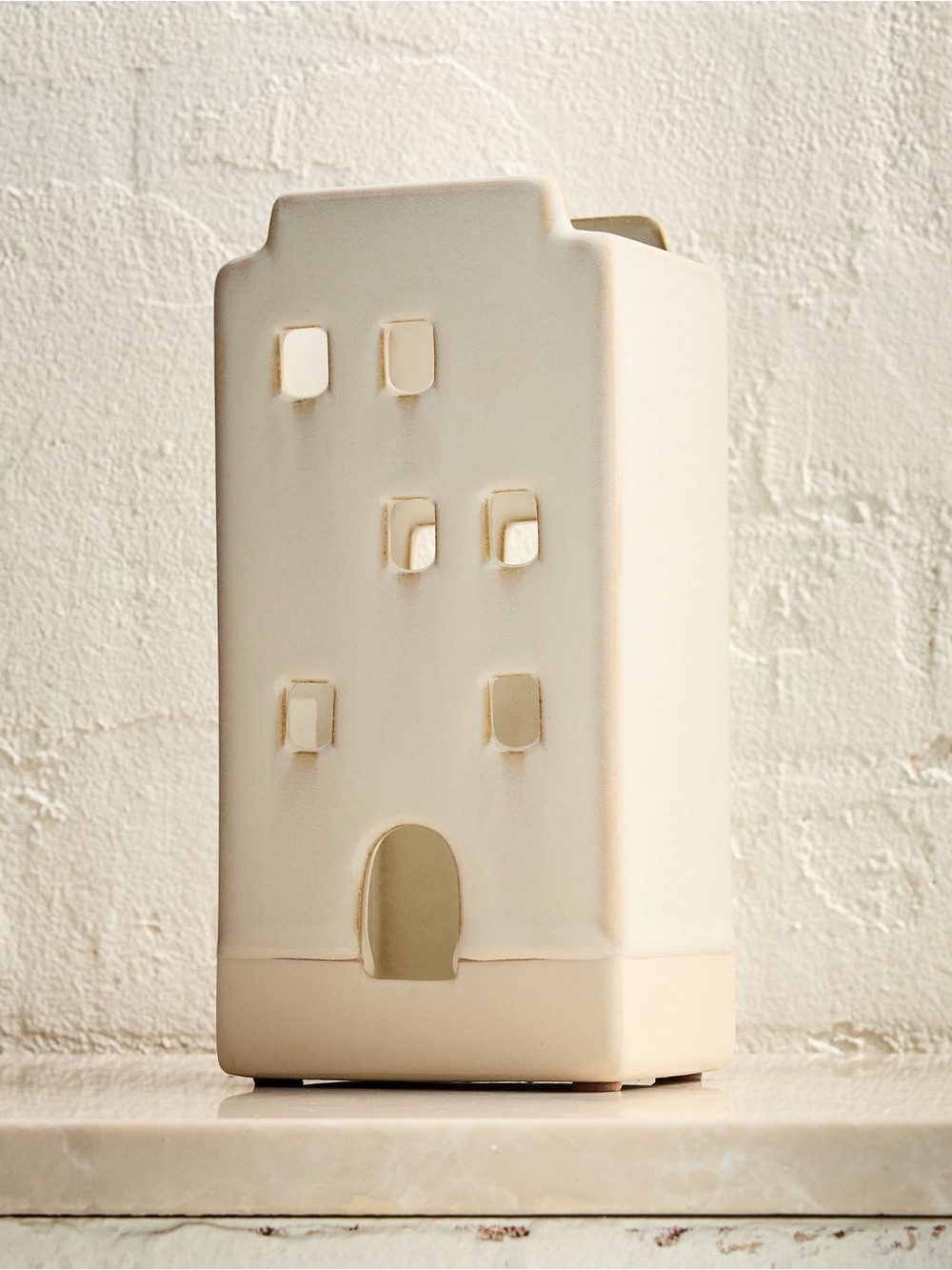 West Elm Ceramic Village Tealight Candleholder NEW